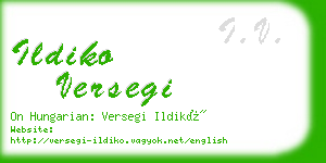 ildiko versegi business card